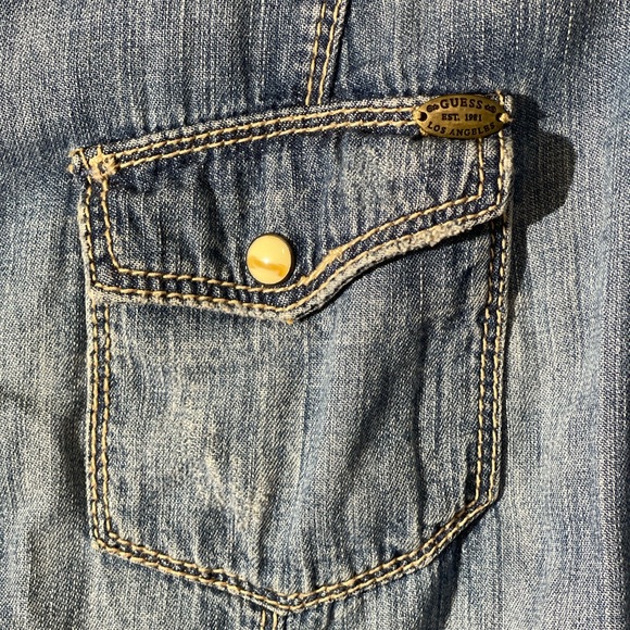 Guess Denim Shirt 
Style #W14H11D06 - Picture 5 of 6
